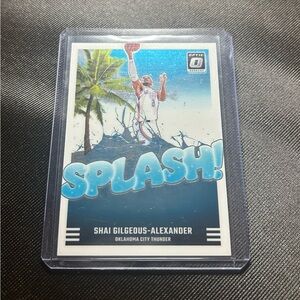 Oklahoma City Thunder Shia Gilgeous-Alexander Splash Basketball Trading Card